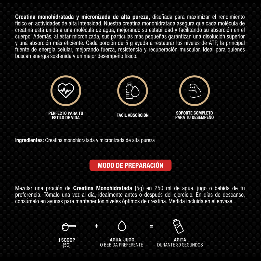 Creatina Monohidratada Natural