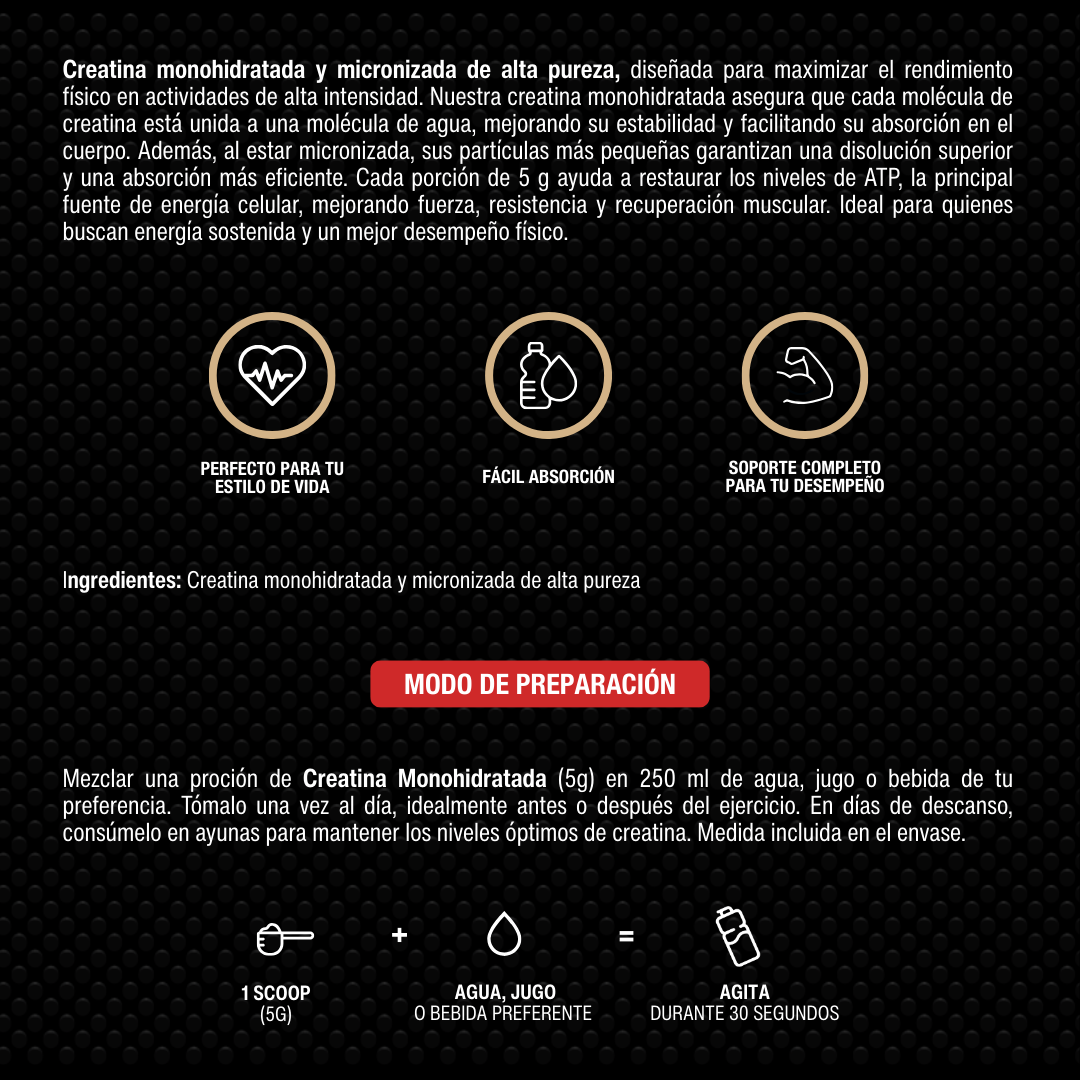 Creatina Monohidratada Natural