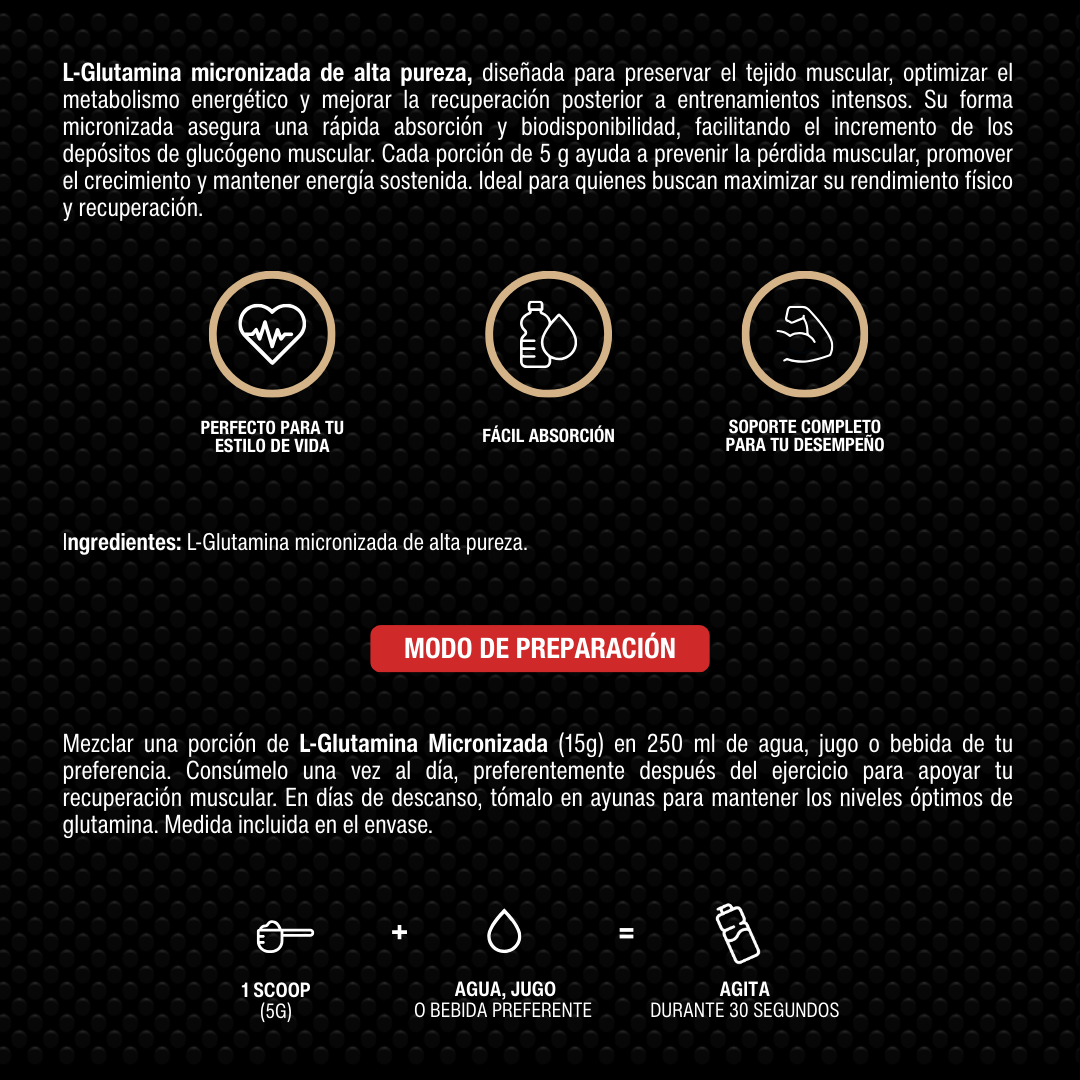 L-Glutamina Micronizada Natural