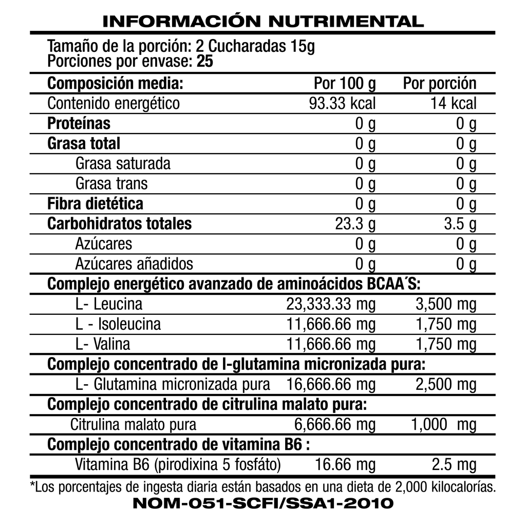BCAA’s & Glutamina
 Uva